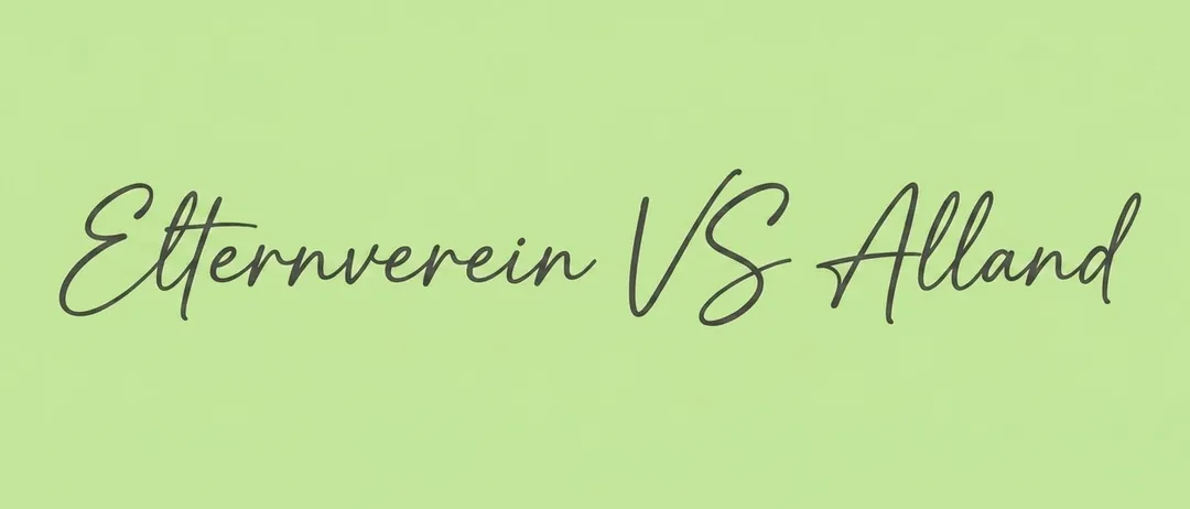 Ein grüner Hintergrund mit schwarzem Text, der 'Vernverein VS Alternverein' lautet