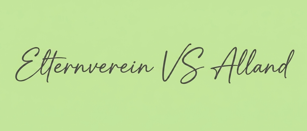 Ein grüner Hintergrund mit schwarzem Text, der 'Vernverein VS Alternverein' lautet