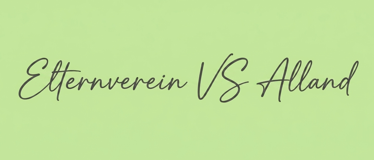 Ein grüner Hintergrund mit schwarzem Text, der 'Vernverein VS Alternverein' lautet