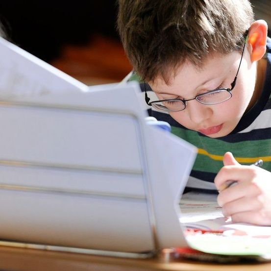 Bild enthält, Person, Reading, Boy, Child, Male, Student, Writing, Face, Head, Glasses