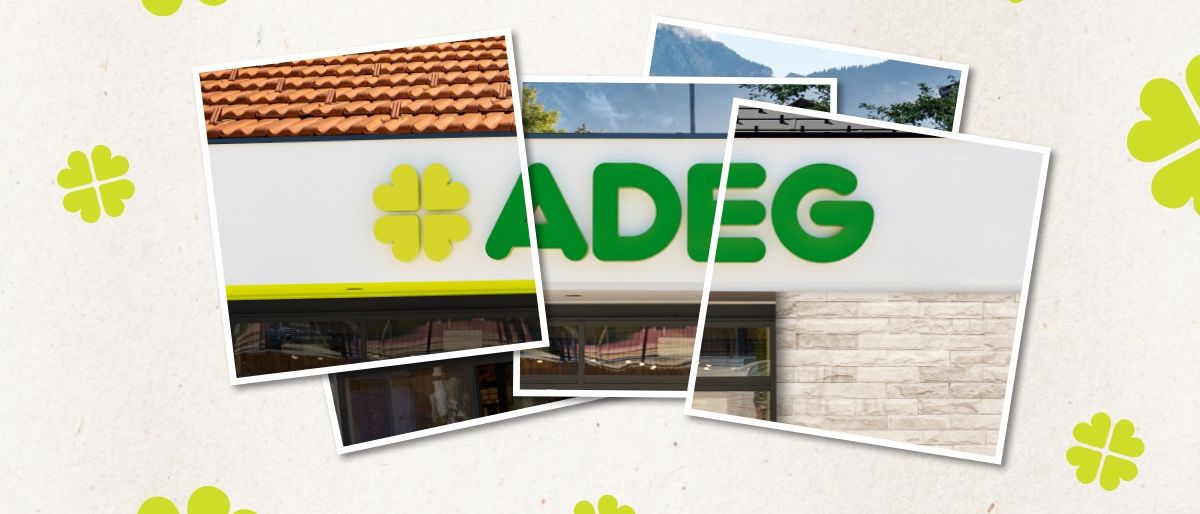 Bild enthält, Architecture, Building, Advertisement, Symbol, Shop, Housing, Text