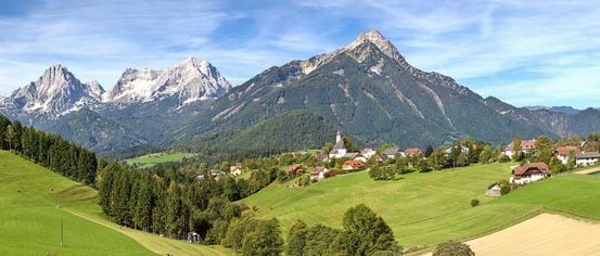 Landscape, Nature, Outdoors, Scenery, Building, Mountain, Peak, Countryside, Panoramic, Rural