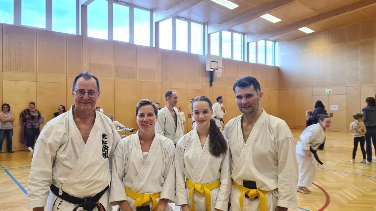 Bild enthält, Karate, Martial Arts, Person, Floor, Flooring, Adult, Female, Woman, Male, Man