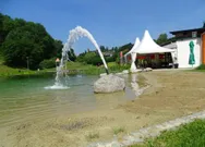 Nature, Outdoors, Scenery, Fountain, Water, Grass, Shelter, Villa, Hotel, Resort