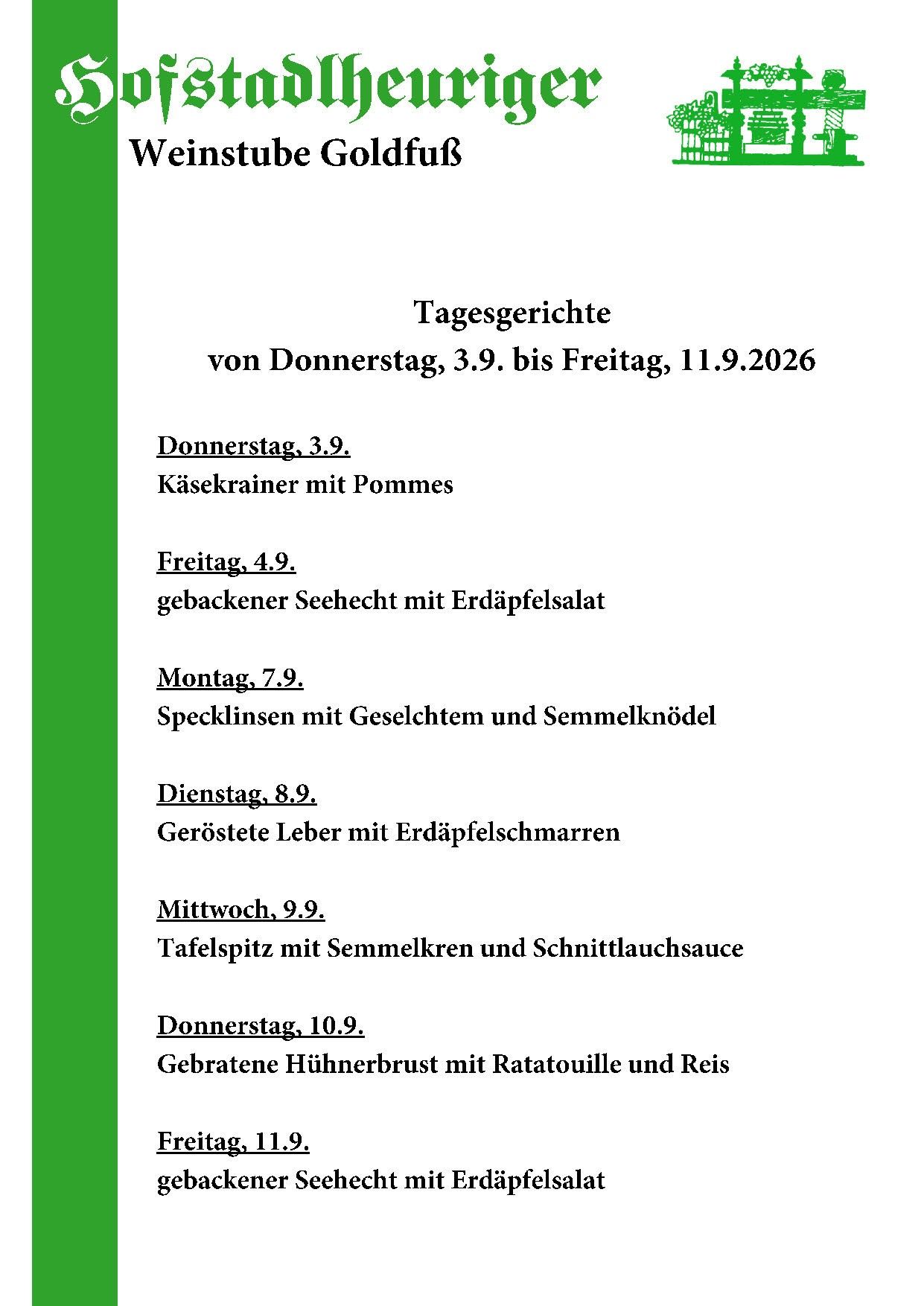 Tagesgerichte KW36 und KW37