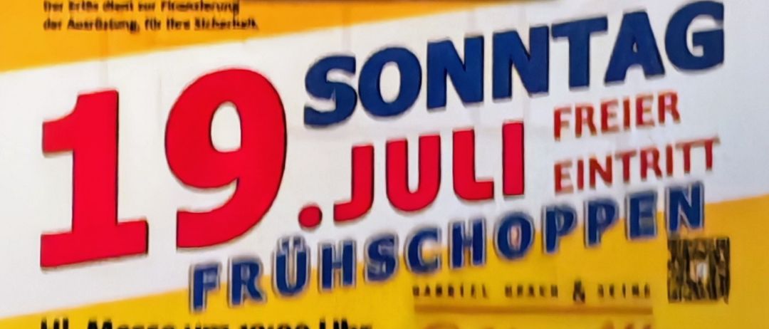 Plakat für das Kirchtag-Event am 17. Juli 2026. Bewirbt John Otti und erwähnt freien Eintritt am 19. Juli.