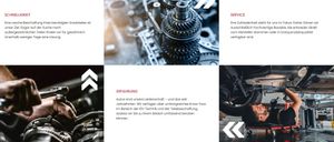 Ein Bild von Kfz-Mechanikern, die mit Autoteilen arbeiten und den Schwerpunkt auf Service und Expertise legen. Es betont ihre Leidenschaft für Autos und ihre umfangreiche Erfahrung in Kfz-Technik und Teilebeschaffung.
