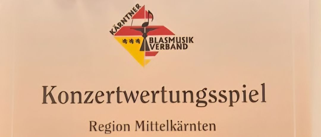 Zertifikat für den Konzertbewertungswettbewerb der Region Mittelkaernten, abgehalten in Liebenfels am 19. April 2026. Stadtkapelle Feldkirchen, unter der Leitung von Kapellmeister Michael Uhr, mit Horand Galler als Obmann. Die Band erzielte 93,17 Punkte.