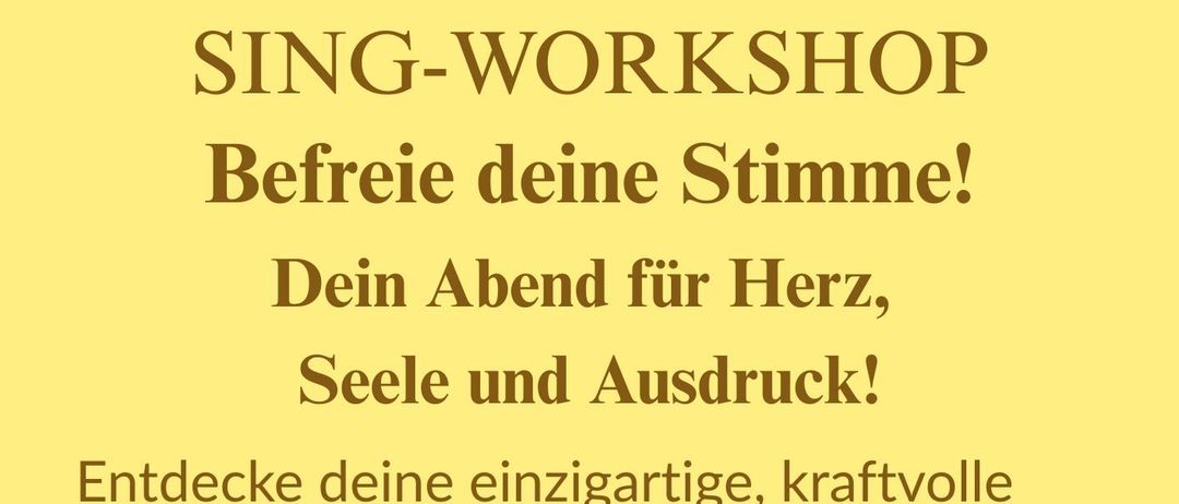 Ein Abend für Herz, Seele und Ausdruck. Entdecke deine einzigartige, kraftvolle Stimme - jeder kann singen! Löse Blockaden, singe frei und finde spielerisch deinen Ausdruck. Freude, Leichtigkeit, Verbundenheit - ohne richtig oder falsch. Dienstag, 15. Juli 2025, 19:30. Turner Säge, Kötschach 249. 15€.