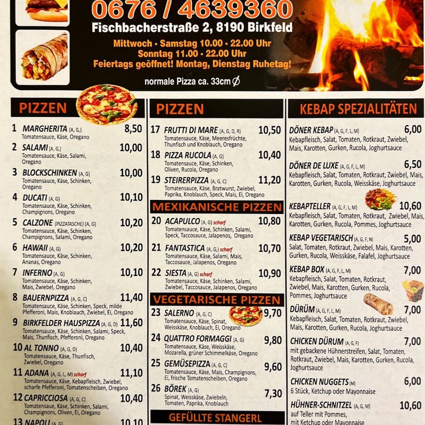 Bild enthält, Burger, Food, Menu, Text, Pizza, Bonfire, Fire, Flame