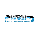Logo für Schwarz Markus mit einem Wasserhahn-Symbol und den Worten 'Installationen & Handel' darunter.