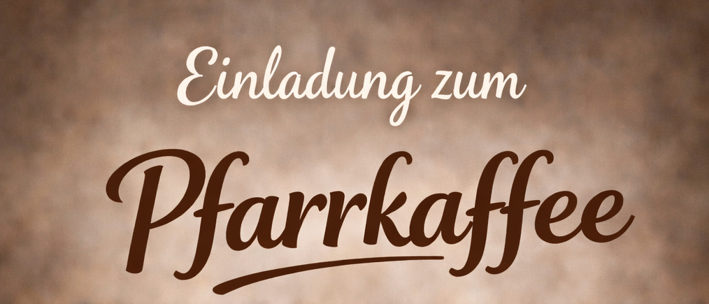 Kaffee-Event im Gemeindezentrum Aderklaa am Montag, 6. April, Beginn um 8:45 Uhr. Eine Tasse Kaffee mit Croissant, einer Kerze und Gänseblümchen.