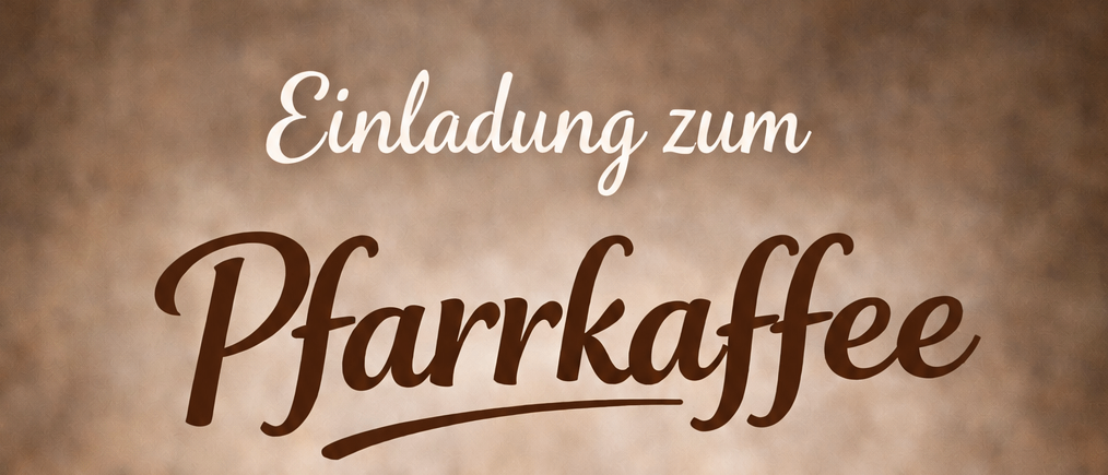 Kaffee-Event im Gemeindezentrum Aderklaa am Sonntag, 17. Mai, um 08:45 Uhr. Eine Tasse Kaffee und ein Croissant auf dem Tisch.