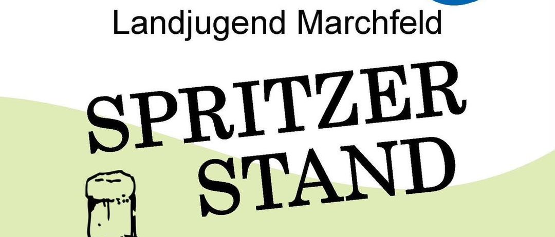 Eine Werbung für die Spritzer Stand Veranstaltung am 28. August 2026 um 17:00 Uhr. Die Veranstaltung findet in der Florianigasse 1, 2232 Aderklaa statt. Die Veranstaltung bietet verschiedene Spritzer, Brot und Musik.