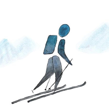 Bild enthält, Nature, Outdoors, Snow, Advertisement, Leisure Activities, Person, Skiing, Sport