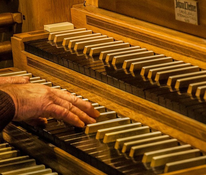 Bild enthält, Keyboard, Musical Instrument, Piano, Adult, Male, Man, Person, Wood, Grand Piano