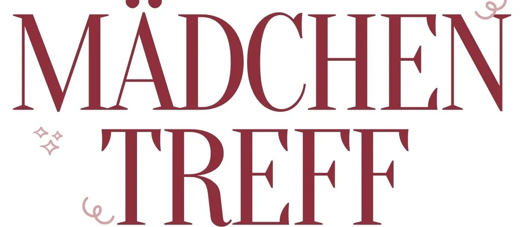 Ein Workshop-Poster für 'Mädchen Treff' am 5. November 2026 von 16-18 Uhr im Mediensaal MS Fürstenfeld. Der Workshop richtet sich an Mädchen und junge Frauen ab 10 Jahren und konzentriert sich auf Periodenwissen, tägliches Management und Empowerment.