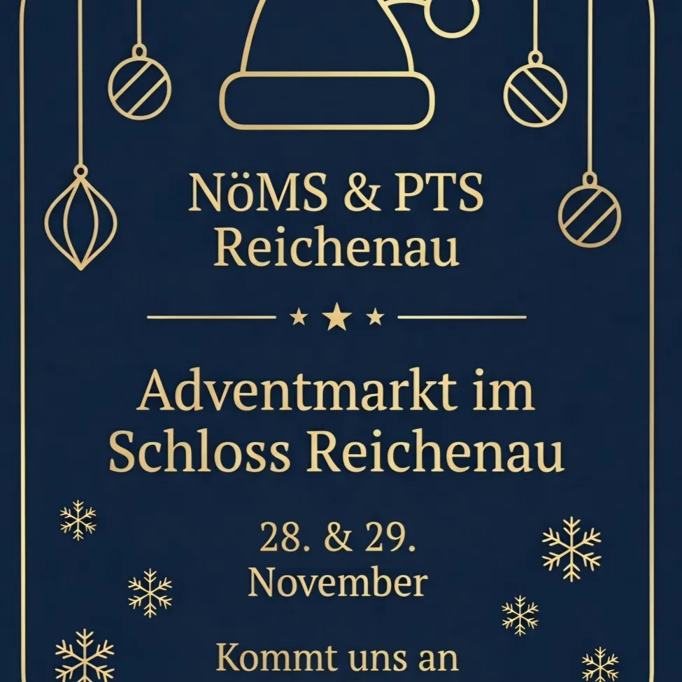 Eine Anzeige für einen Adventmarkt im Schloss Reichenau am 28. und 29. November.