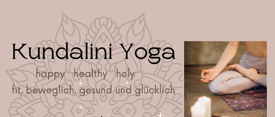 Plakat für Kundalini Yoga und Kinderyoga. Termine und Zeiten sind aufgeführt. Bitte bringen Sie eine Yogamatte, eine Wasserflasche und bequeme Kleidung mit. Kontaktieren Sie Irene Schneider für Details.