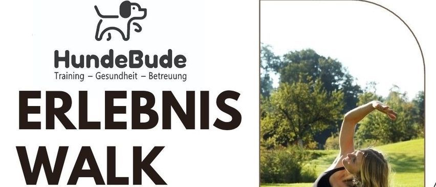 Bild enthält, Advertisement, Poster, Grass, Person, Dog, Vegetation, Outdoors, Stretch, Grassland, Nature