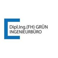 Das Logo für Dipl.Ing. (FH) Grün Ingenieurbüro, mit einem blauen Quadrat und einem weißen Buchstaben C in der Mitte.