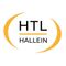 Das Logo für HTL Hallein, mit den Buchstaben 'HTL' in schwarz und weiß mit gelbem Umriss. Darunter steht das Wort 'HALLEIN' in schwarz geschrieben.