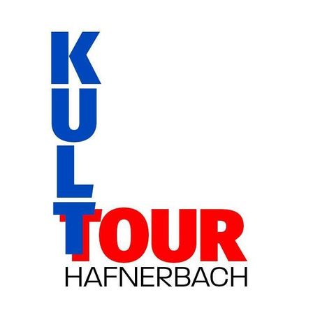Blaues, weißes und rotes Logo mit dem Text 'KUL TOUR' und 'HAFNEBACH' darunter.
