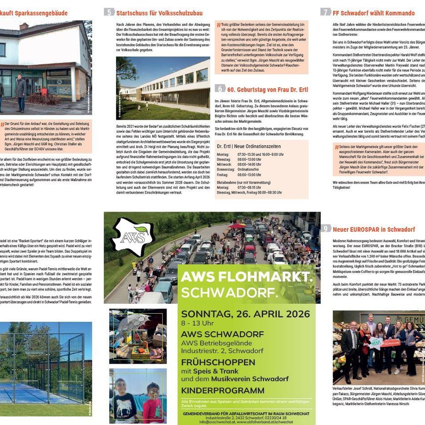 Ein Artikel über den Erwerb einer Sporteinrichtung und eine Feierveranstaltung. Es enthält Details über einen Tennisplatz, ein Sportereignis und einen lokalen Sportverein.