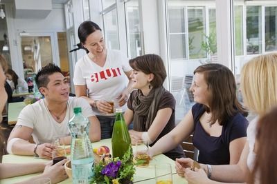 Lunch, People, Person, Adult, Female, Woman, Restaurant, Tabletop, Boy, Teen