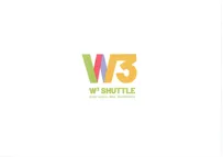 Das Bild zeigt ein Logo für W3 Shuttle mit farbenfrohen Buchstaben auf weißem Hintergrund und dem Text 'W3 Shuttle' darunter.