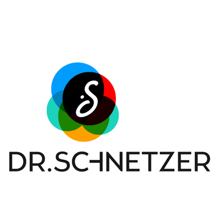 Logo für Dr. Schnetzer mit einem mehrfarbigen Kreis mit einem weißen 'S' darin, gefolgt vom Text 'DR. SCHNETZER' darunter.
