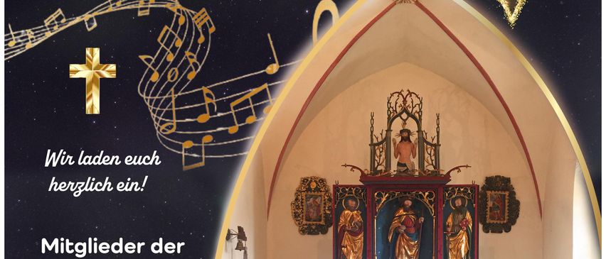 Bild enthält, Altar, Church, Prayer, Advertisement, Poster, Person, Candle, Cross, Symbol