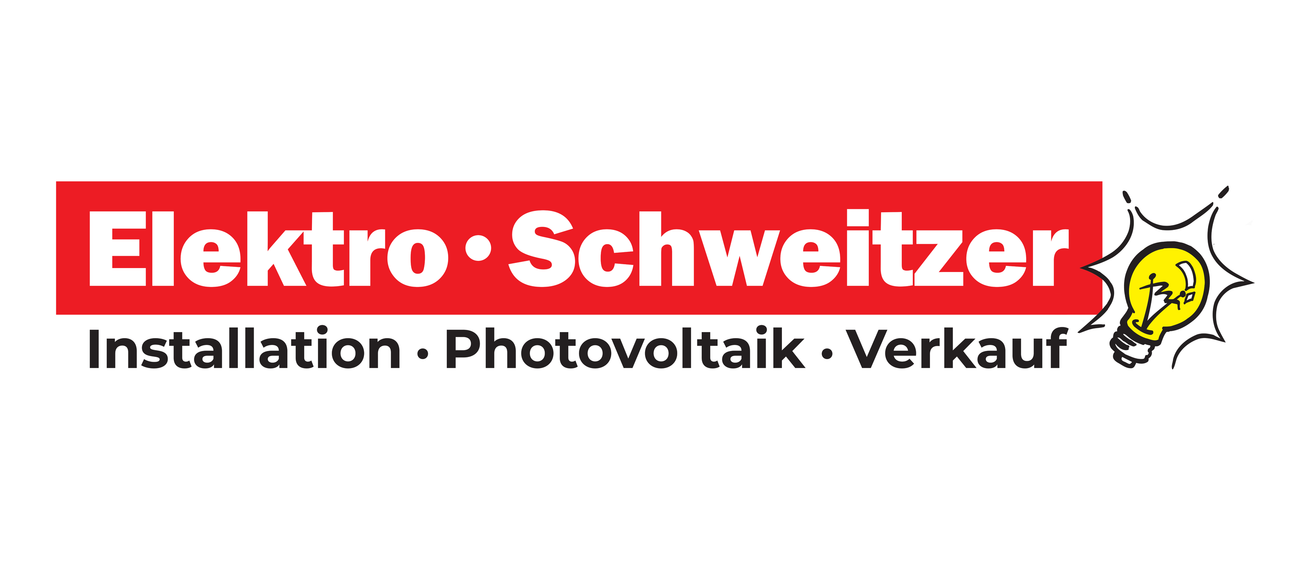 Das Bild zeigt ein rotes Banner mit weißem Text, oben steht 'ro·Schweitz' und unten 'n·Photovoltaik·Ver'.