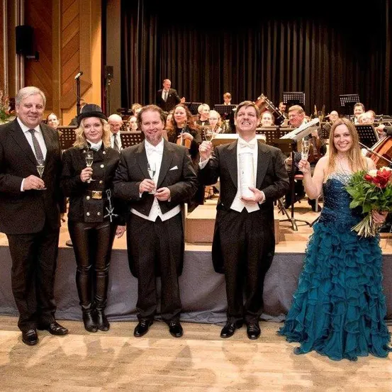 Indoors, Adult, Bride, Female, Person, Woman, Musician, Orchestra, Male, Man