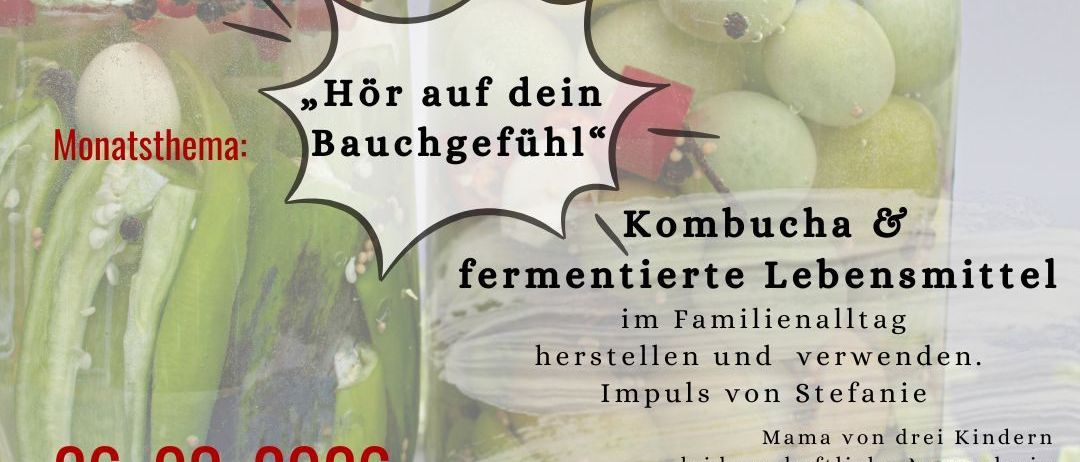 Plakat für Babynetzwerk mit Angelika. Veranstaltung am 26.03.2026 von 8:45 bis 10:15 im Rathaus Kötschach. Thema: Kombucha & fermentierte Lebensmittel. Freier Eintritt.