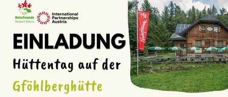 Einladung zum Hüttentag auf der Gfohlberghutte. Wir wandern gemeinsam zur Hütte und besprechen Klimathemen. Erfrischende Getränke und Schmankerl sind vorhanden. Sonntag, 21. Juni 11:00 Uhr. Treffpunkt bei Klammhoehe.