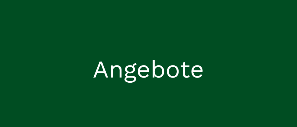 Ein grüner Hintergrund mit dem Wort 'Angebote' in Weiß, zentriert.