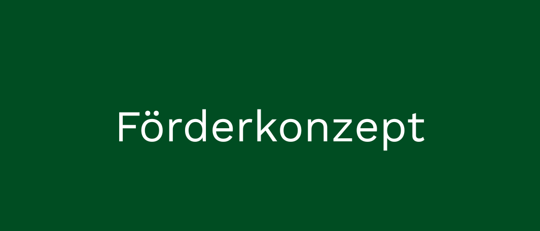 Ein grüner Hintergrund mit weißem Text, der 'Forderkonzept' lautet.