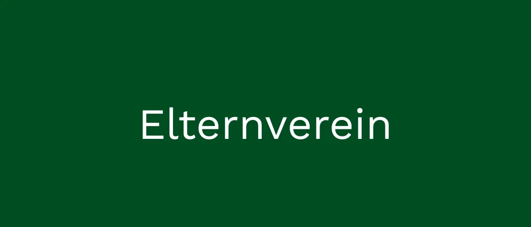 Ein grüner Bildschirm zeigt den Text 'Elternverein' in weiß, zentriert.