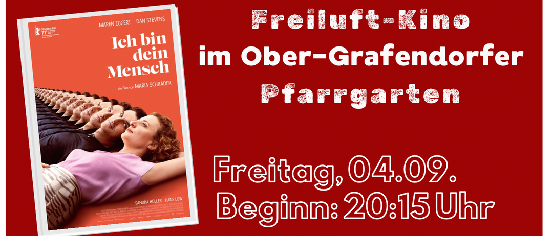 Filmplakat mit einer Frau, die liegt, mit anderen dahinter, mit Textüberlagerung, der 'Freitag, 04.09. Beginn: 20:15 Uhr.' lautet.