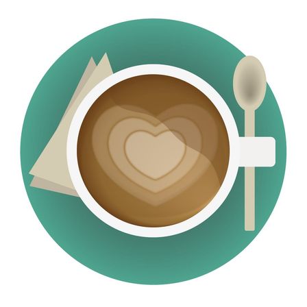 Bild enthält, Cup, Cutlery, Spoon, Plate, Beverage, Coffee, Coffee Cup, Espresso