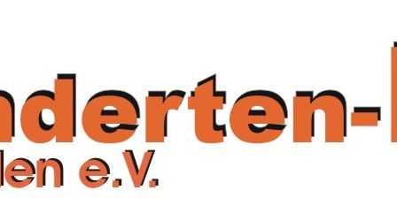 Das Logo der Organisation 'Hinderten-Int' in orange und schwarzer Schrift, mit 'esgaden e.V.' darunter.