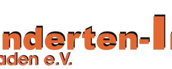Das Logo der Organisation 'Hinderten-Int' in orange und schwarzer Schrift, mit 'esgaden e.V.' darunter.