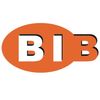 Ein orangefarbenes Oval-Logo mit den Buchstaben 'BIB' in weißer Schrift auf weißem Hintergrund. Die Buchstaben sind fett und leicht gebogen, was einen verspielten und freundlichen Eindruck vermittelt.