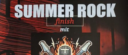 Plakat für ein Live-Musik-Event der Rockband Vintage Fire, mit brennenden Gitarren, für den 22. August 2026 um 20:00 Uhr in Eberndorf, Kirchplatz 2. Mit Imbiss und Getränken! Biker willkommen!