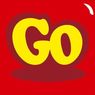 A red square with a yellow 'Go' logo in the center, surrounded by a red border.