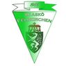 Logo for AC Asko Feldkirchen from 1966, featuring a green triangle with a white lion and a cross on top.