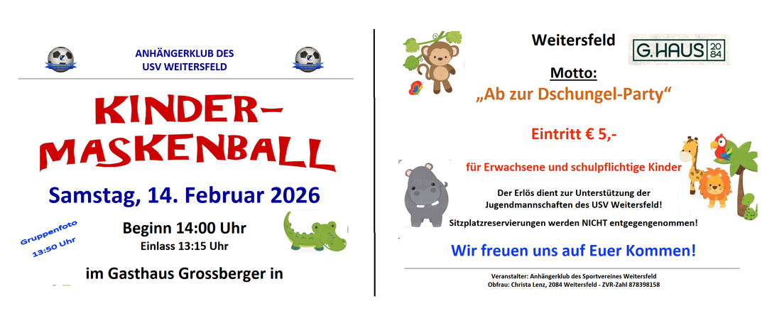 Das Bild bewirbt ein Tischtennis-Event für Erwachsene und Jugendliche, das im Februar 2026 stattfindet. Die Zeiten sind 20:00 Uhr und 15:15 Uhr. Veranstaltet von Anhangerklub, mit Christa Lenz als Kontaktperson.