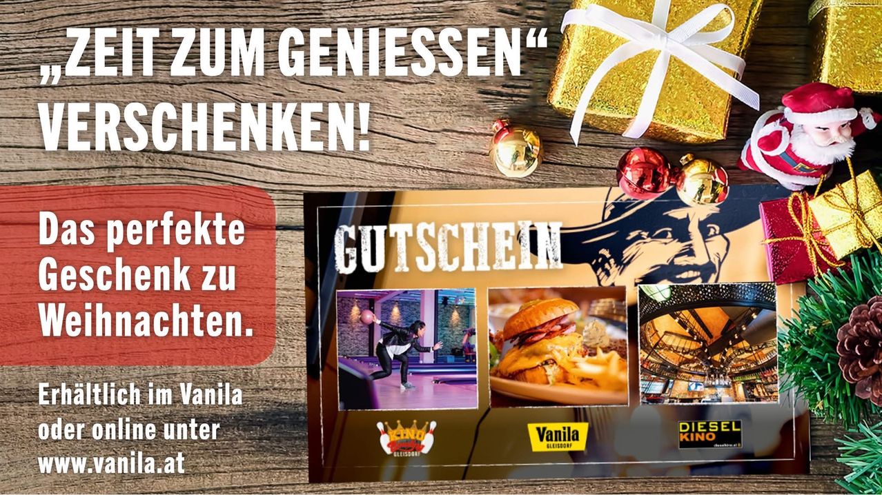 Ein Geschenkgutschein für Bowling, einen Burger und ein Restaurant. Zum Genießen verschenken.