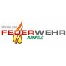Logo der Freiwilligen Feuerwehr Arnfels, mit einer Flamme und den Worten Freiwillige und Arnfels. Der Hintergrund ist weiß.
